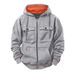 Men's Fleece Lined Zip Up Hoodie With Multiple Pockets - Winter Warm Pullover For Casual & Outdoor Activities_viptrois.com