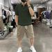 Men's Clothing Summer Lapel Polo Shirt Zipper Casual Half Sleeve Sports Fitness Solid Color Breathable Fashion Versatile Short Sleeved Top_viptrois.com