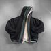 370GSM Dual-Zip Hooded Jacket – Boxy Cropped Fleece-Lined Streetwear Overshirt (Unisex Retro Open Front)_viptrois.com