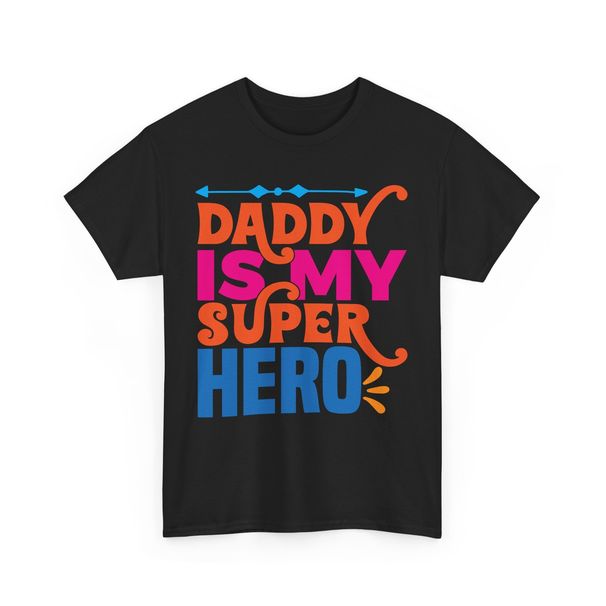 Superhero Comics T-Shirt Mens Womens Tees Top | Funny Hero Fan Tee | Dad Is My Super Hero T-Shirt Mens Womens Tees Top_viptrois.com