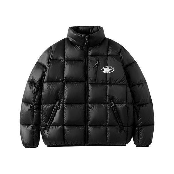 Men's Clothing Trendy Down Filled Cotton Jacket, Puffer Jacket, Star Patterned Devil Cropped Cotton Coat_viptrois.com