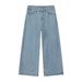 Men's Clothing American Cleanfit Retro High Street Wide Leg Straight Leg Versatile Whitened Jeans Trend_viptrois.com