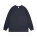 Yellow Sparrow Knitting | 400g Heavy Silver Fox Fleece Fleece Thickened Sweater Men's Solid Color Top Loose Crew Neck Bottom Shirt_viptrois.com
