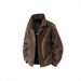 Autumn And Winter Suede Jacket Men's Casual Top New Loose Lapel American Coat_viptrois.com
