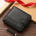 Men's Wallet Men's Wallet, Short Pu Leather Zipper Buckle Wallet, Purse, Coin Purse_viptrois.com