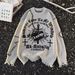 Men's Clothing Artistic And Fashionable Dark Aesthetic Sweater – Unisex Y2K Grunge Pullover With Jacquard Pattern, Oversized Fit (Grey/Black)_viptrois.com