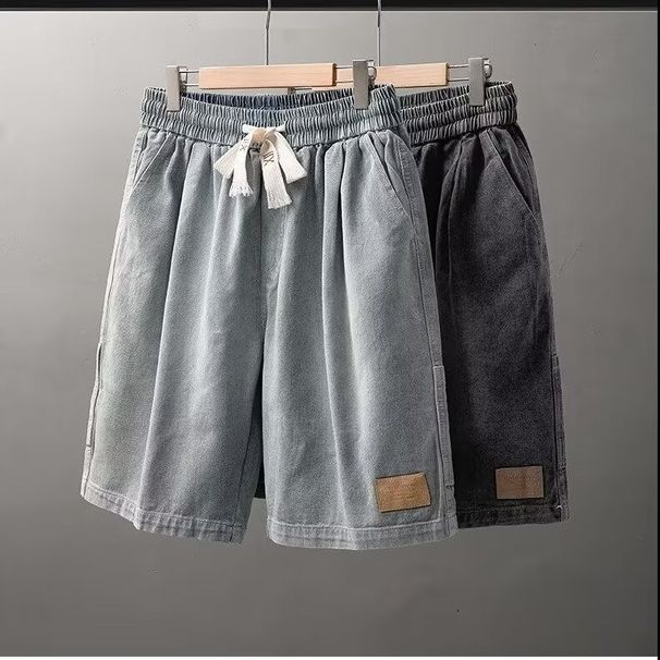 Men's Clothing Denim Shorts Men Summer Thin Mid-length Pants Trendy American Men's Trendy Brand Boys Pants Men's Casual Shorts_viptrois.com