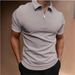 Summer Men's Solid Color Polo Shirt Short Sleeve Turn-Down Collar Zipper Tshirts &for Men Casual Streetwear New Male Tops_viptrois.com
