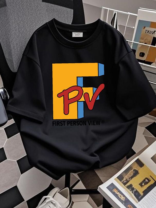 Fpv 80s Retro First Person View - F Pv T-Shirt Breathable Homme Comfortable Unisex Streetwear Designer Clothes Casual Stylish Versatile Graphic_viptrois.com