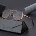 Men's Sunglasses New Modern Retro Square Frame Sunglasses Fashion Glasses Outdoor Sports Net Celebrity Sunglasses_viptrois.com