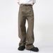 Men's Clothing | 2024 Summer New Products Cleanfit High end Drape Dark Brown Jeans_viptrois.com