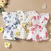Babies' clothes Girl jumpsuit summer new flower 0-2 years old ruffled tie waist baby jumpsuit trendy style_viptrois.com