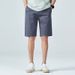 Men's Summer Casual Shorts - Breathable Cotton, Relaxed Fit & Versatile Styling For Beach & Daily Wear (Khaki, Gray, Army Green, Denim Blue)_viptrois.com
