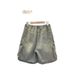 Men's Denim Cargo Shorts Loose Fit Workwear Casual 5-Pocket Athletic Knee-Length Multi-Pocket Summer Shorts_viptrois.com