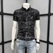 Men's Stylish Summer Polo Shirt With Starry Tie-Dye Print, Casual Slim Fit Short Sleeve T-Shirt, Breathable & Comfortable For Daily Wear_viptrois.com