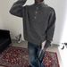 American Convertible Turtleneck Sweater For Men, Autumn Old Money Style Knitted Top, Long Sleeve Cleanfit Jacket_viptrois.com