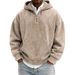 Men's Vintage Washed Hooded Half-Zip Sweatshirt - Casual Pullover With Relaxed Fit Comfortable Cotton Blend Multiple Colors Sizes For Urban Streetwear_viptrois.com