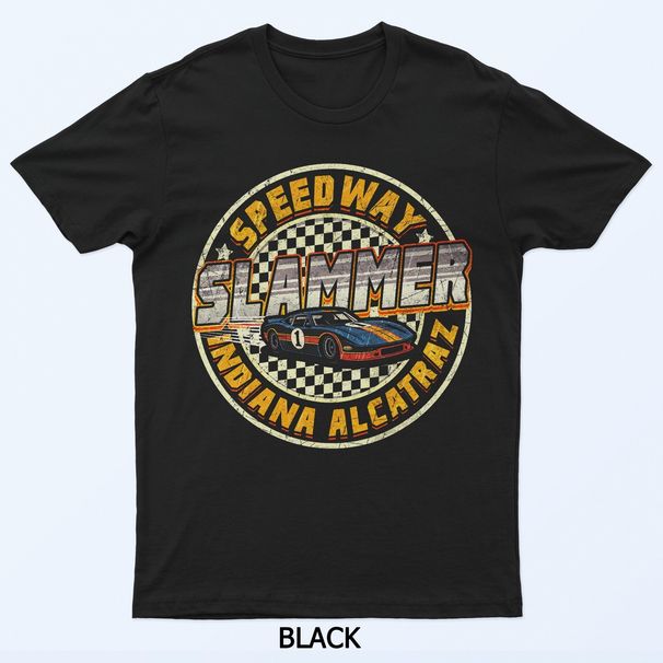 Speedway Slammer Retro T-Shirt Mens Womens Tees Top_viptrois.com