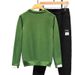 Men's Clothing Men's Faux Layered Color-Block Knit Sweater - Slim Fit Crewneck Retro Pullover For Casual & Streetwear (Black/Green/Grey/Beige, M-XXXL)_viptrois.com