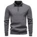 Pure 2025 Autumn Wintr Nw Europan Siz Cross-Bordr Thicknd Mn's Half-Zip Stand Collar Businss Casual Swatr_viptrois.com