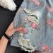 Floral Full Print Ripped Jeans For Men Summer Cool High End Slim Pants Cleanfit Loose Straight Pants_viptrois.com