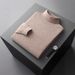 100% Pure Wool Sweater For Men, High Collar, Loose Fit, Thin Pullover Knitted Cashmere Sweater, Seamless Base Shirt_viptrois.com