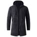 Men's Long Hooded Cardigan Sweater - Fleece Lined Winter Coat, Soft Chenille Knit, Warm & Stylish Outerwear For Casual & Business_viptrois.com