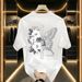 Trendy Brand Printed Short Summer 2024 New Half Sleeved Trendy Versatile Top For Men's Round Neck T-shirt_viptrois.com