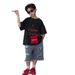 Heitaoqi 2025 New Summer Boys Korean Style Handsome Stir Fried Color Hole Short Sleeved T Shirt Children's Summer Clothes_viptrois.com