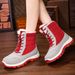 Polyurethane Plus Size Women's High Top Warm Cotton Shoes Cold-Proof Snow Comfortable Long Boots_viptrois.com