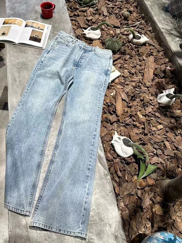 Men's Clothing Paris Bootcut Ice Blue Black Gray Natural Washed Flared Trousers Jeans_viptrois.com