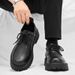 European Warm Series Men's Martin Summer New British Style High-top Leather Shoes Black Mid-top Height-increasing Work Ankle Boots_viptrois.com