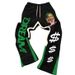 Men's Clothing New Fashion Brand Fashion Letters Casual Fashion Slightly Elastic Fabric Flared Pants Fashionable And Versatile_viptrois.com