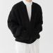 Men's Clothing Solid Color Round Neck Knitted Cardigan Jacket Men 2024 Autumn And Winter Fashion Youth Trend All Match Casual Large Size Tops_viptrois.com