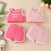 Babies' clothes Infant vest shorts suit girl Mama is girl letter pit strip sleeveless top pants two-piece set_viptrois.com