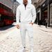 Independent Station Large Size Winter Velvet Half Zipper Stand-up Collar Pullover Solid Color Casual Sweater Tooling Trousers Suit Men_viptrois.com