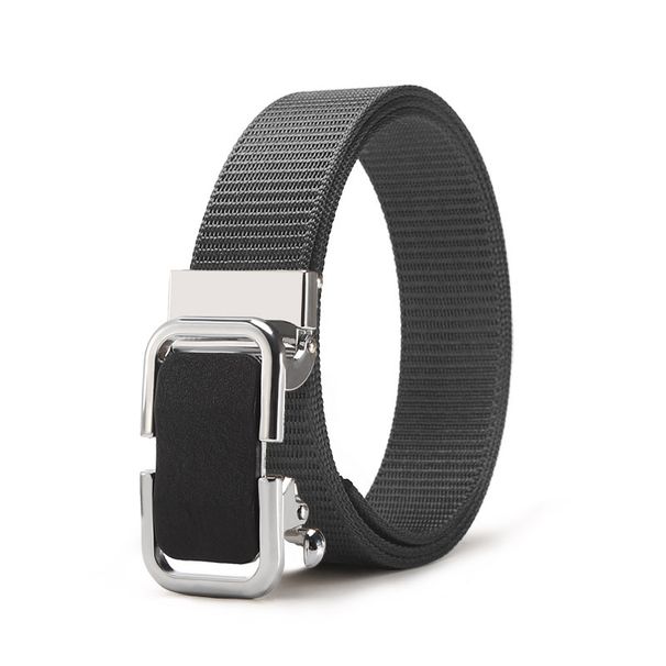 Men's BeltsToothless Nylon Canvas Belt Men's Automatic Buckle Casual Belt All Match Trendy Pants Belt Outdoor Fashion Belt_viptrois.com