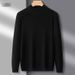 Men’s Half-Turtleneck Knit Sweater – Thick Warm Fabric, Machine Washable, Versatile Pullover For Autumn & Winter_viptrois.com