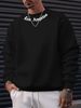 Autumn And Winter Men's Casual Loose And Simple Los Angeles Letter Printed Round Neck Long Sleeved Sportswear_viptrois.com
