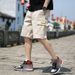 Men's Summer Solid Color Casual Fashion Shorts American Street Style Loose Fit Sporty Versatile Thin Summer Shorts_viptrois.com