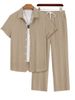 New Men's Hawaiian Casual Business Casual Loose-fitting Short-sleeved Pants And Versatile Shirt Set_viptrois.com
