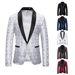CT Men's Autumn Winter Jacquard Fashion Design Formal Lapel Suit Jacket XZ56_viptrois.com