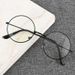 Retro Women's Small Round Frame Literary Glasses, Radiation Men's Flat Mirror, Round Flat Mirror, Street Stall Supply, Simple And Light_viptrois.com