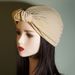 Silver horn turban hat hot style knotted fashion headscarf hat selection head hat women's hat_viptrois.com