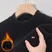 Men's Clothing New Autumn And Winter Plus Velvet Sweater, Half Turtleneck, Thickened One Piece Velvet, Warm Knitted Bottoming Shirt Top_viptrois.com