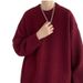 Solid color pullover sweater men's autumn new style simple and versatile loose round neck knitted sweater casual top_viptrois.com