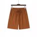 Premium Products Summer Beach Solid Color Shorts Trendy Three Quarter Plus Size Casual Men's Pants_viptrois.com