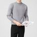Autumn And Winter Warm Solid Color Half High Collar Bottom Knitted Sweater, Slim Fit Versatile Sweater_viptrois.com