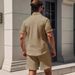 Men's Clothing Shirt Casual Loose Short Sleeved Shorts_viptrois.com