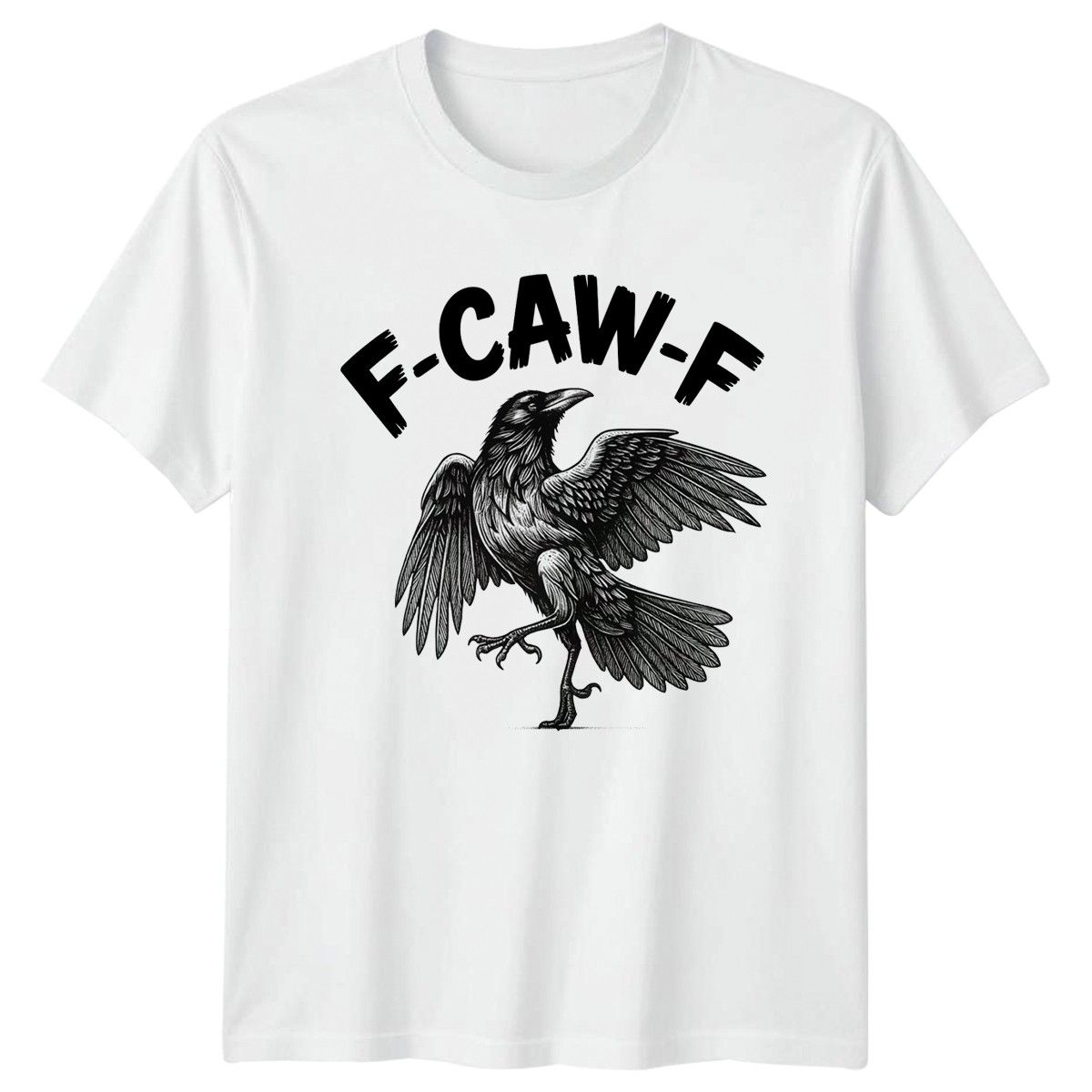 F-Caw-F Raven Bird Animals Mens 100% Cotton T-shirt Mens Tees Top Womens Tee Graphic Unisex Top_viptrois.com